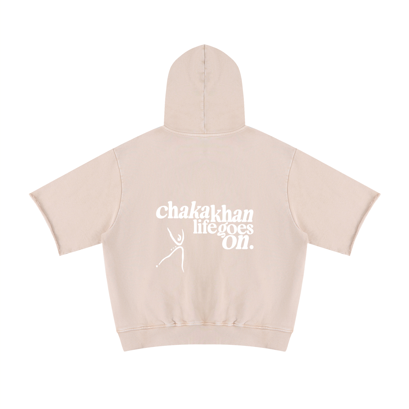 Unisex Mineral Wash Short Sleeve Hoodie