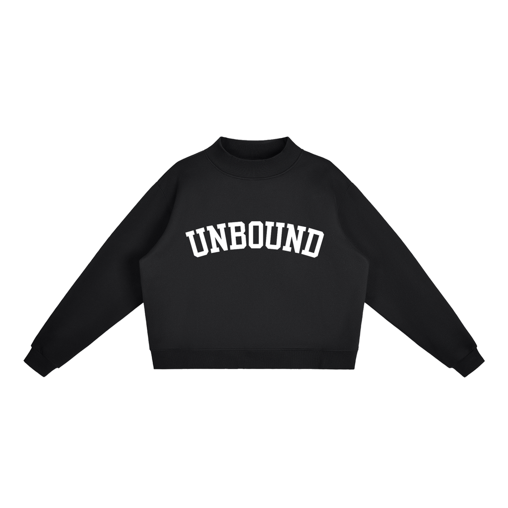 Essential Fleece Mock-Neck Crew Sweatshirt