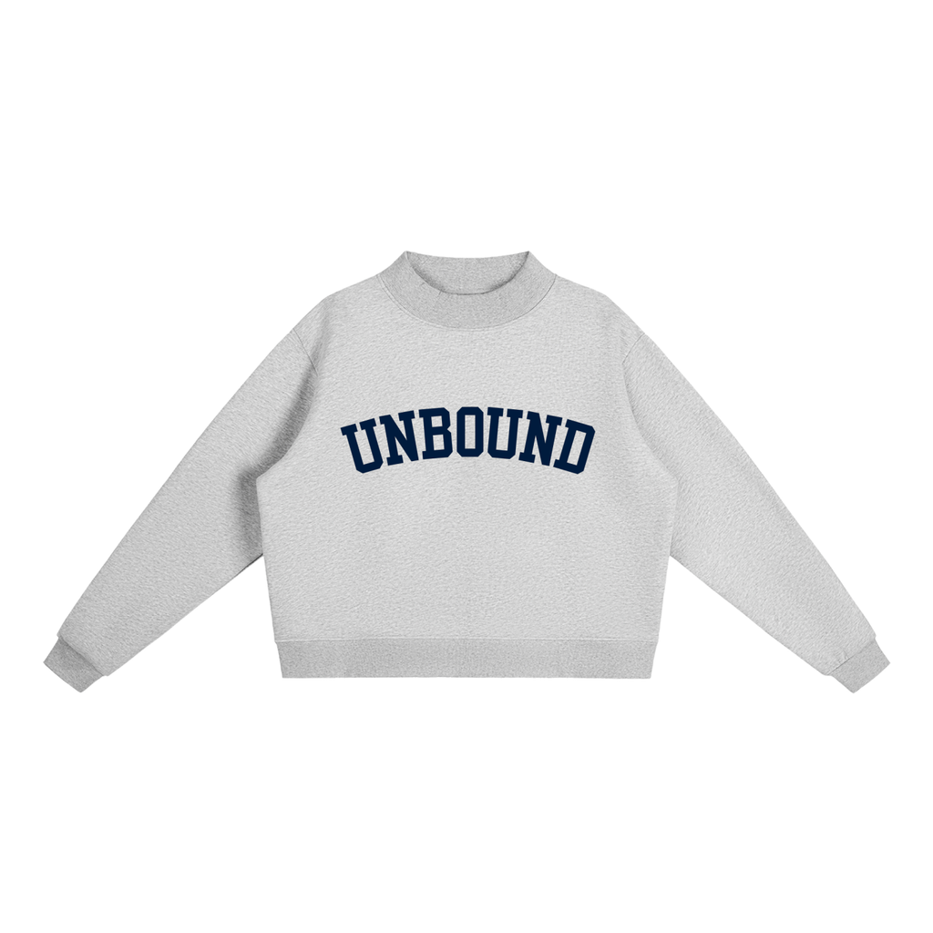 Essential Fleece Mock-Neck Crew Sweatshirt