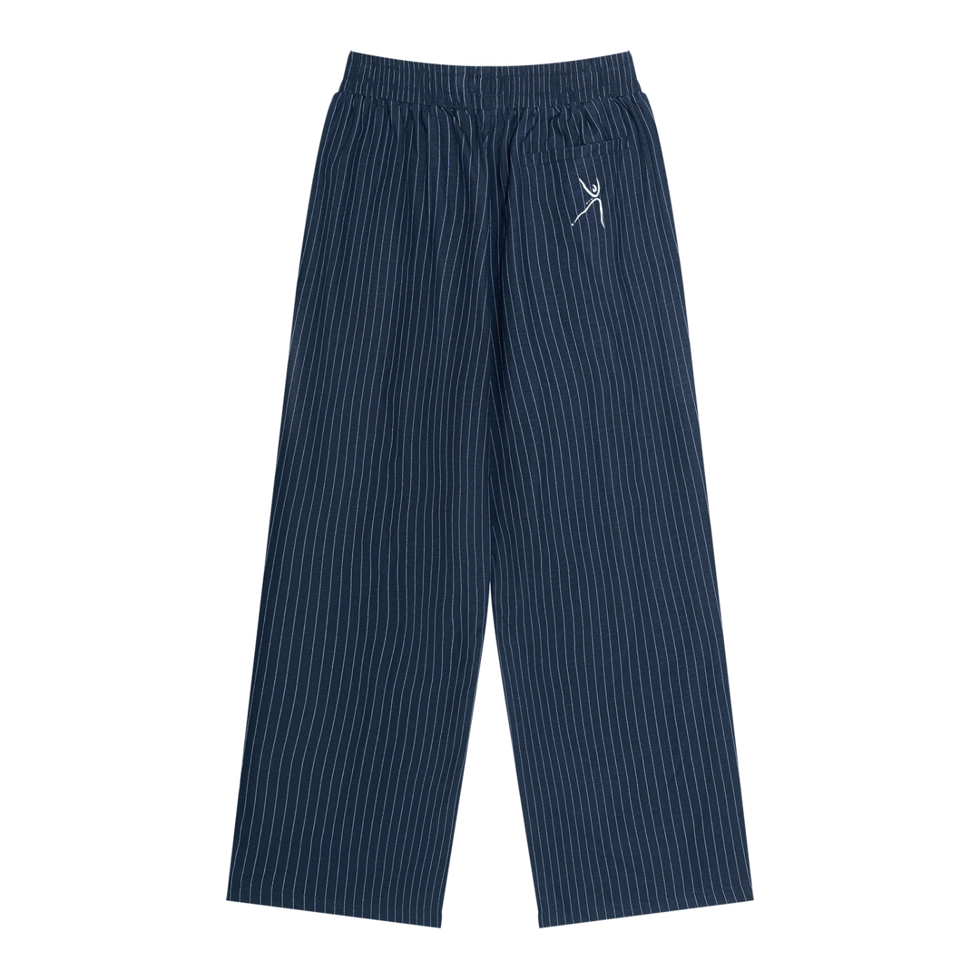 Unisex Striped Pleated Pants