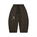 Unisex Leopard Barrel Leg Sweatpants