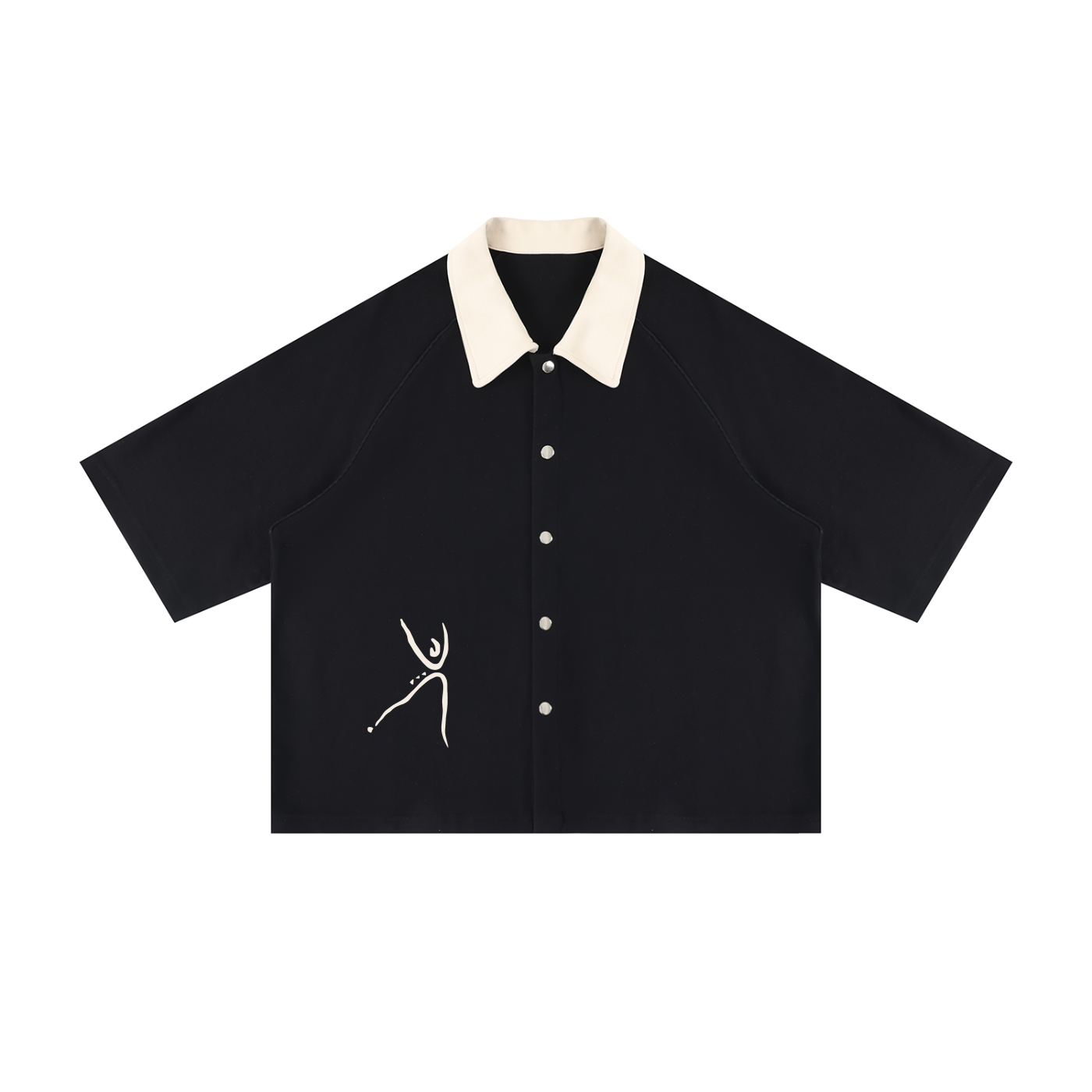 Unisex Color Block Boxy Short Sleeve Shirt