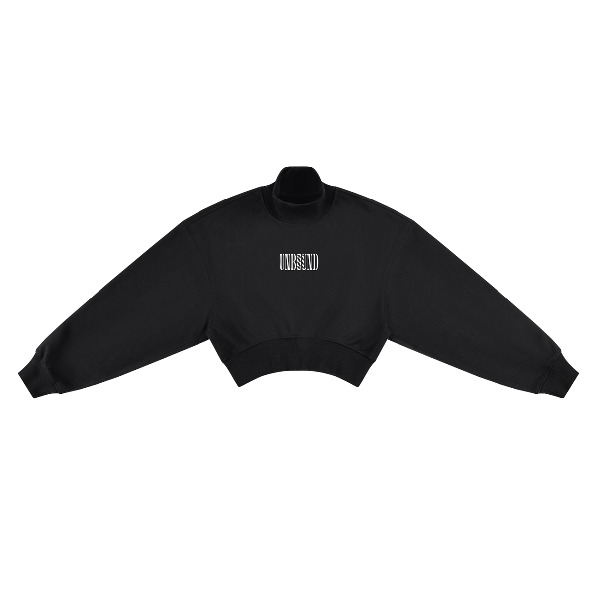 Crop Mock Neck Sweatshirt