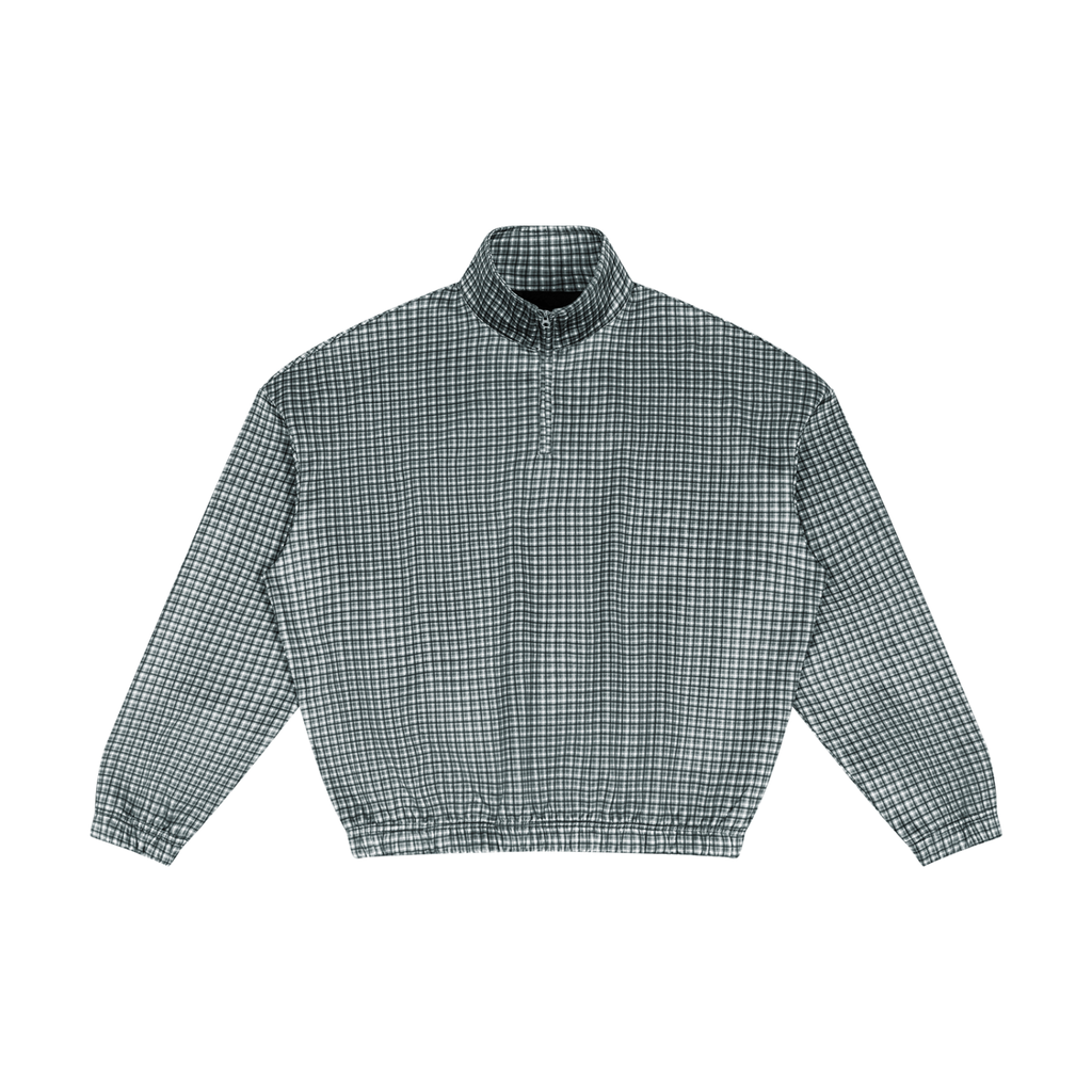 Unisex Plaid Quarter-Zip Sweatshirt