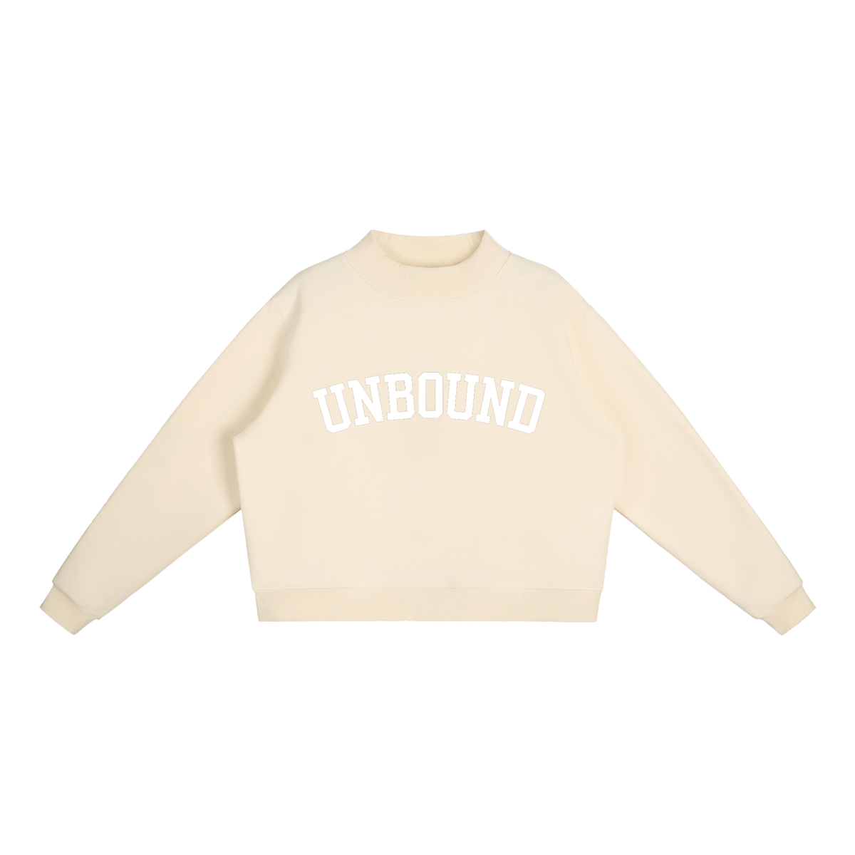 Mock Neck Crew Sweatshirt - Black, Apricot, Navy