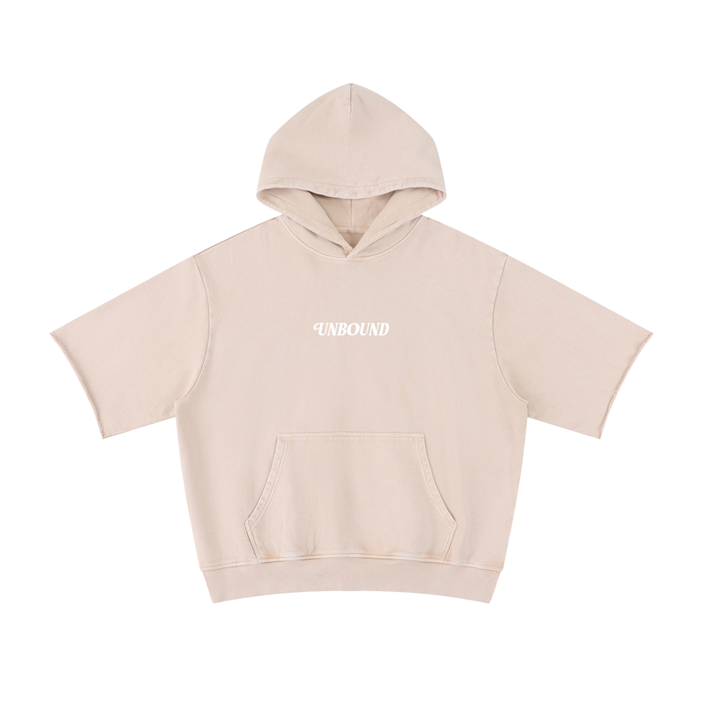Unisex Mineral Wash Short Sleeve Hoodie